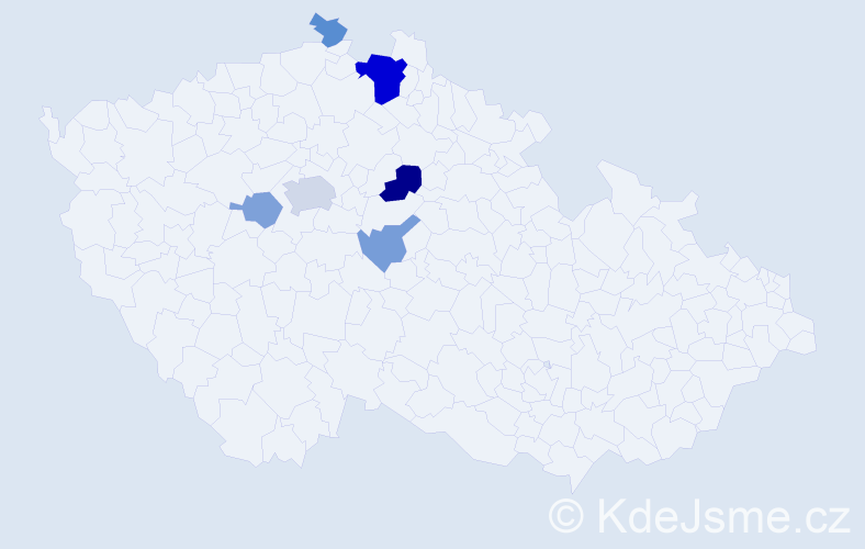 Příjmení: 'Košlík', počet výskytů 14 v celé ČR