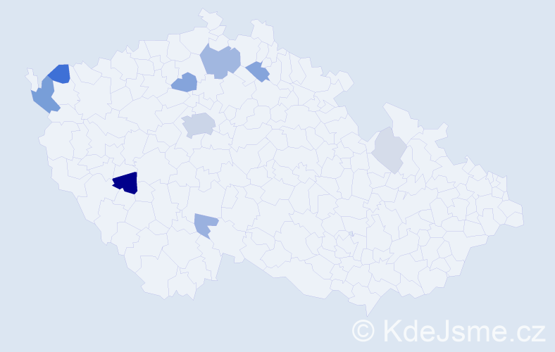 Příjmení: 'Hornek', počet výskytů 31 v celé ČR