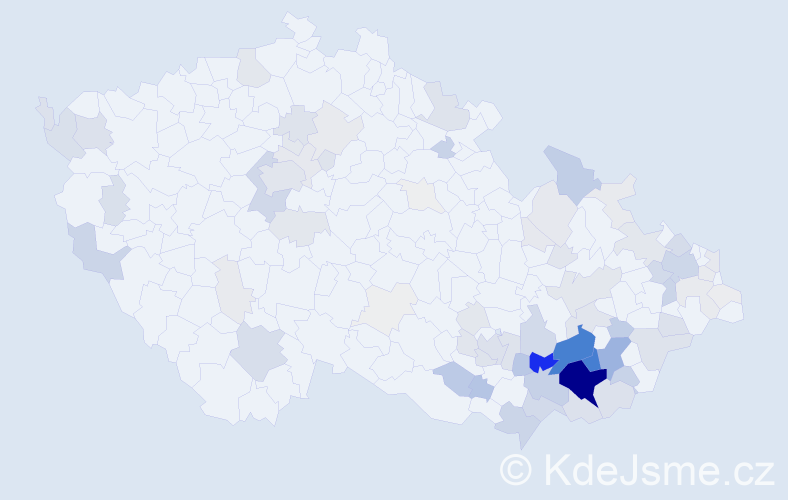 Příjmení: 'Obdržálek', počet výskytů 390 v celé ČR