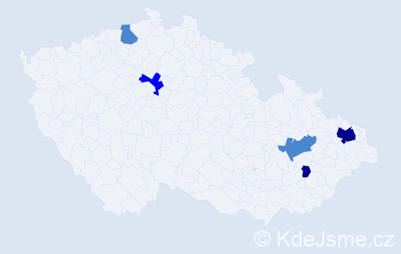 Příjmení: 'Person', počet výskytů 10 v celé ČR