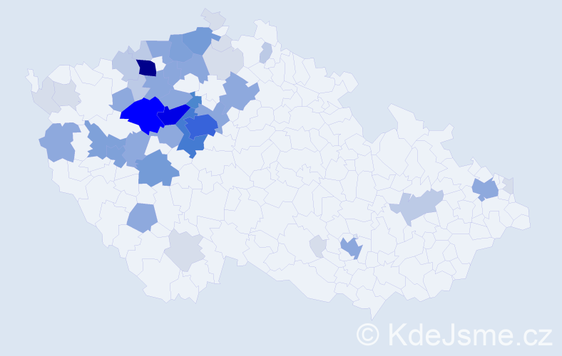 Příjmení: 'Slapnička', počet výskytů 174 v celé ČR