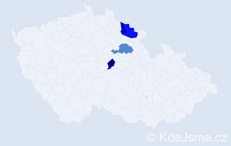 Příjmení: 'Raabenstein', počet výskytů 6 v celé ČR