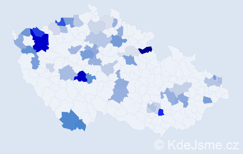 Příjmení: 'Krajňáková', počet výskytů 162 v celé ČR