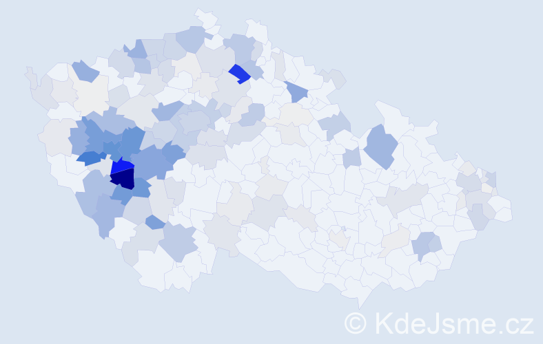 Příjmení: 'Šeflová', počet výskytů 591 v celé ČR
