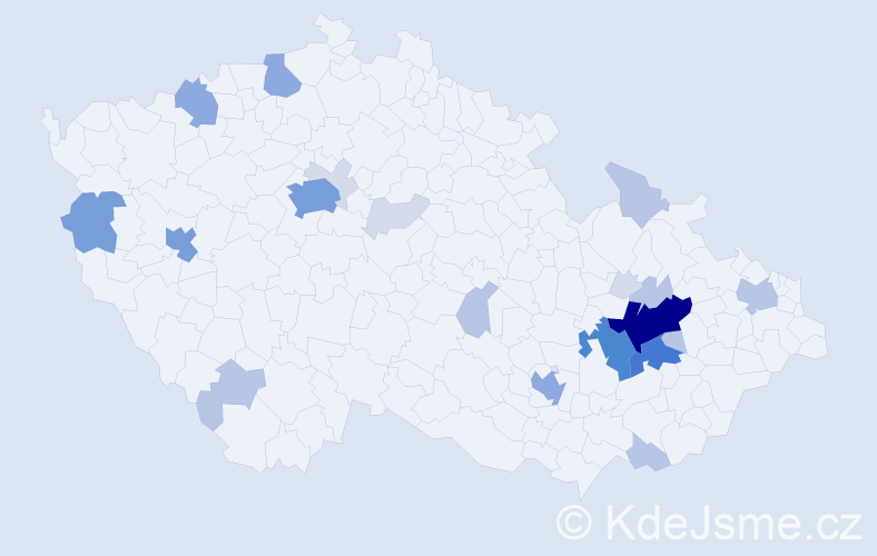 Příjmení: 'Bluma', počet výskytů 75 v celé ČR