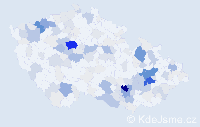 Příjmení: 'Bartlová', počet výskytů 662 v celé ČR