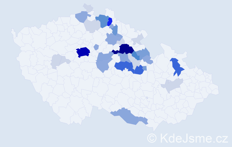 Příjmení: 'Kerhartová', počet výskytů 122 v celé ČR