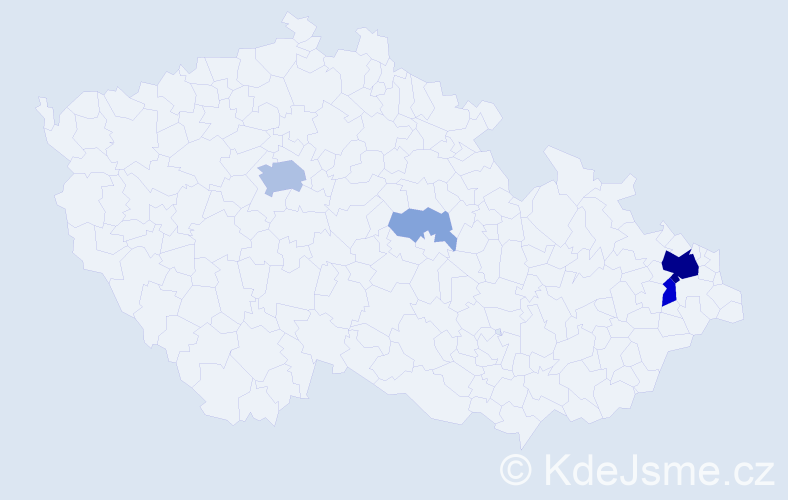 Příjmení: 'Chlopková', počet výskytů 19 v celé ČR