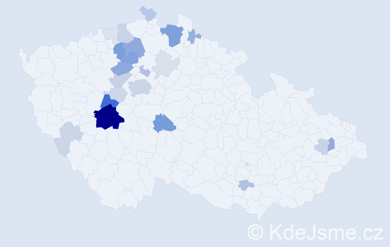 Příjmení: 'Koňasová', počet výskytů 67 v celé ČR