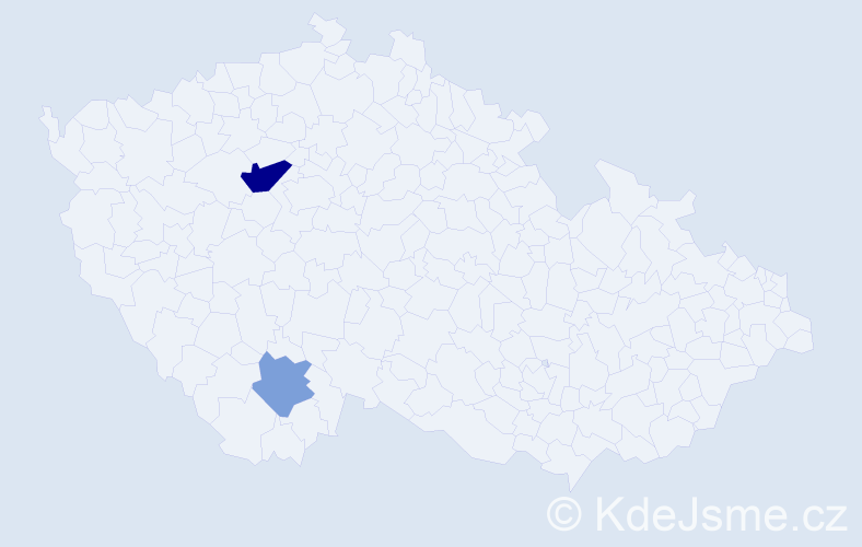 Příjmení: 'Dusbábek', počet výskytů 4 v celé ČR