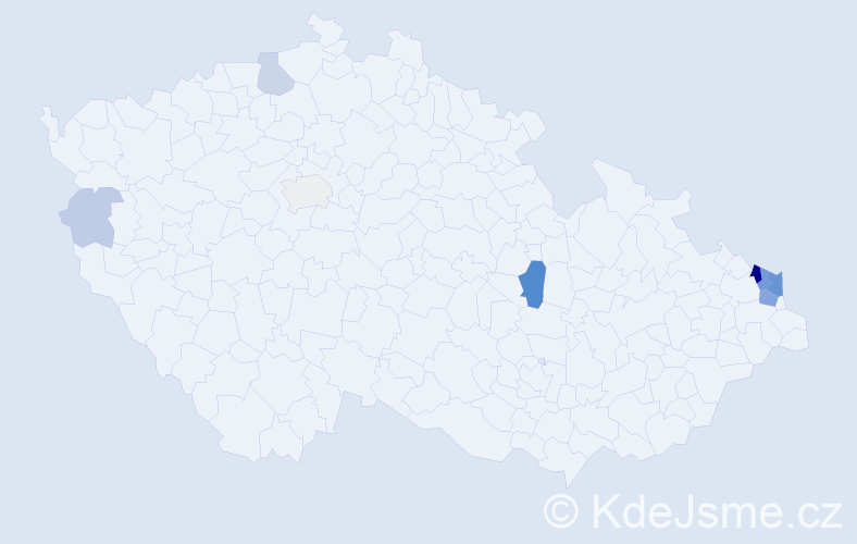 Příjmení: 'Siekiera', počet výskytů 32 v celé ČR