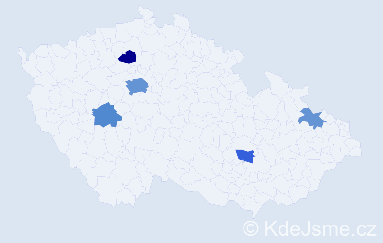 Příjmení: 'Hrytsay', počet výskytů 12 v celé ČR