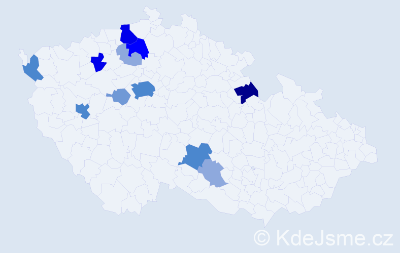 Příjmení: 'Patzenhauer', počet výskytů 37 v celé ČR