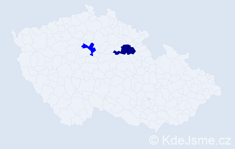 Příjmení: 'Wydra', počet výskytů 3 v celé ČR