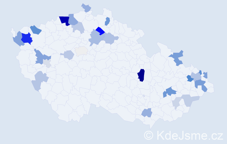 Příjmení: 'Matta', počet výskytů 73 v celé ČR