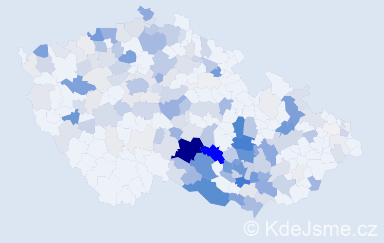 Příjmení: 'Barák', počet výskytů 803 v celé ČR