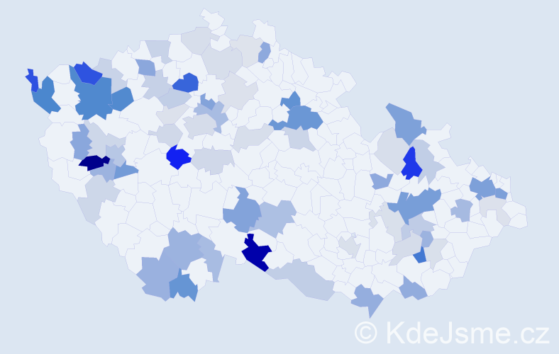 Příjmení: 'Hric', počet výskytů 184 v celé ČR