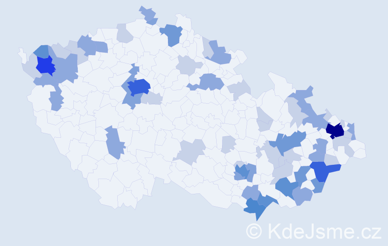 Příjmení: 'Hollá', počet výskytů 144 v celé ČR