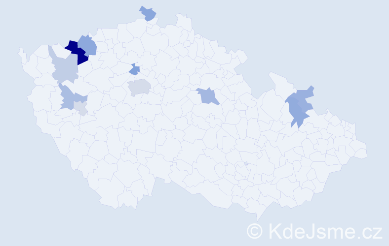 Příjmení: 'Enzmannová', počet výskytů 22 v celé ČR