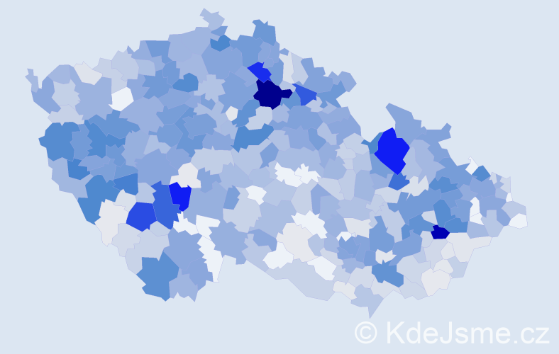 Příjmení: 'Kozák', počet výskytů 3620 v celé ČR