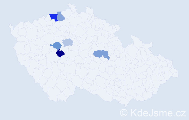 Příjmení: 'Beinová', počet výskytů 11 v celé ČR