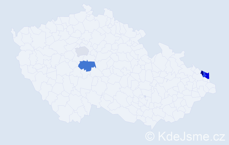 Příjmení: 'Tomkivová', počet výskytů 6 v celé ČR