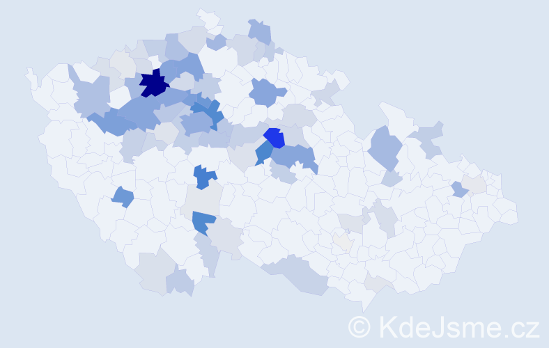 Příjmení: 'Petržilková', počet výskytů 260 v celé ČR
