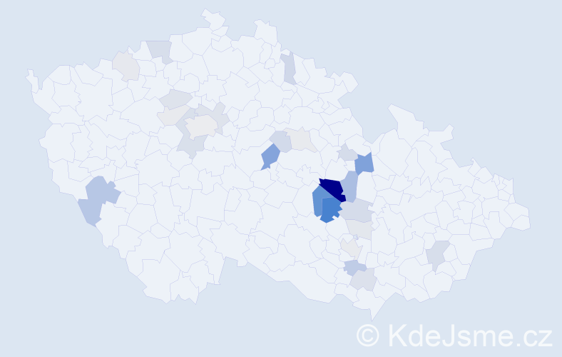 Příjmení: 'Totušková', počet výskytů 72 v celé ČR