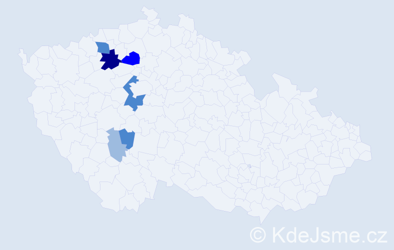 Příjmení: 'Rouša', počet výskytů 14 v celé ČR