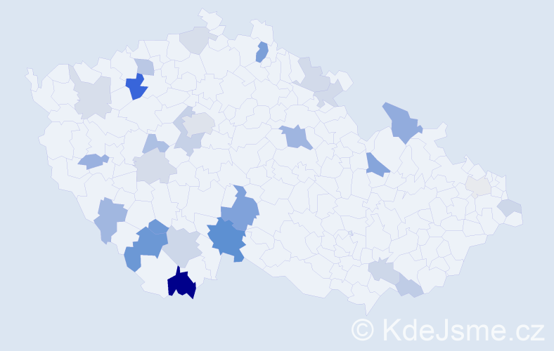 Příjmení: 'Sivok', počet výskytů 57 v celé ČR