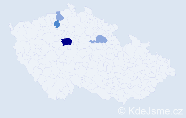 Příjmení: 'Čičovská', počet výskytů 9 v celé ČR