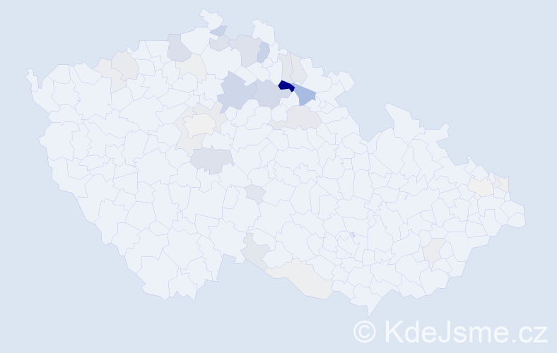 Příjmení: 'Nyplová', počet výskytů 103 v celé ČR