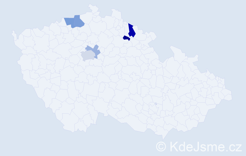 Příjmení: 'Beyr', počet výskytů 11 v celé ČR