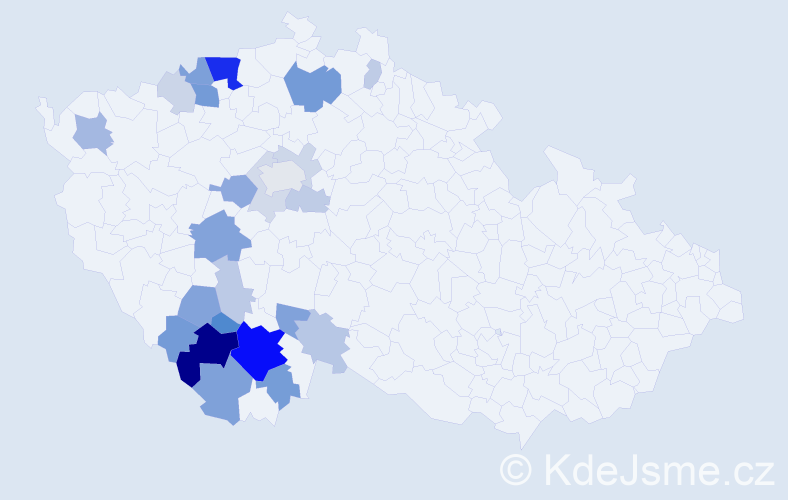 Příjmení: 'Čondl', počet výskytů 67 v celé ČR