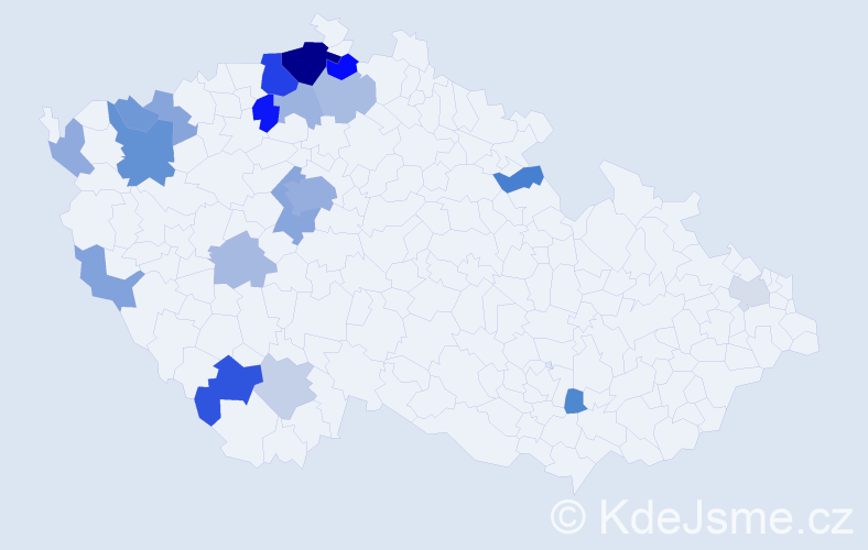 Příjmení: 'Lažanská', počet výskytů 47 v celé ČR
