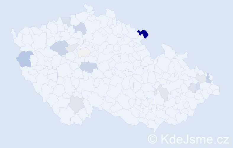 Příjmení: 'Brutovský', počet výskytů 32 v celé ČR