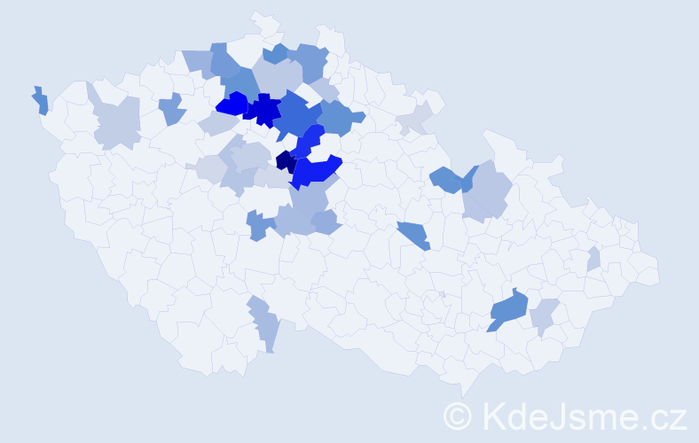Příjmení: 'Balšánková', počet výskytů 147 v celé ČR