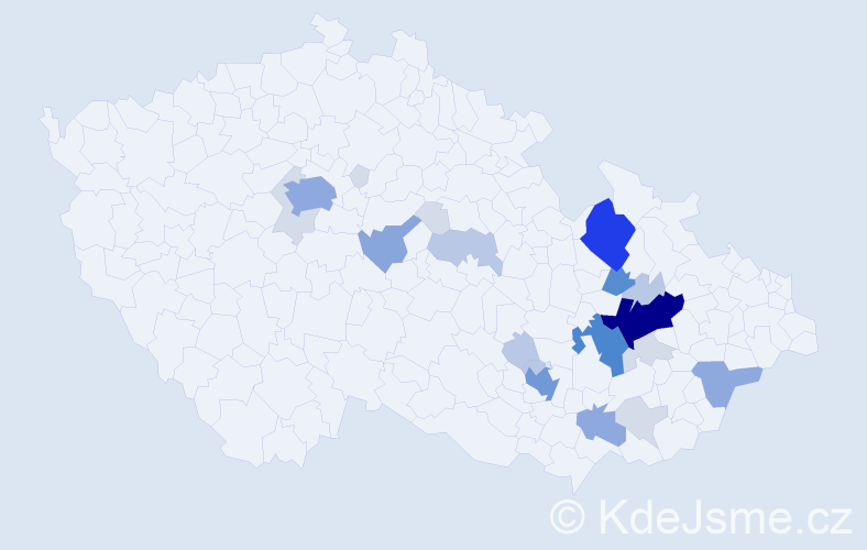 Příjmení: 'Talanda', počet výskytů 79 v celé ČR
