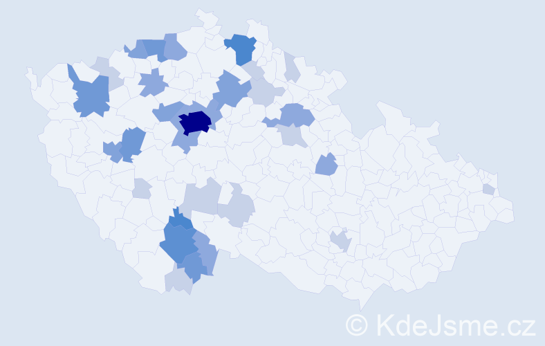 Příjmení: 'Vitoušková', počet výskytů 82 v celé ČR
