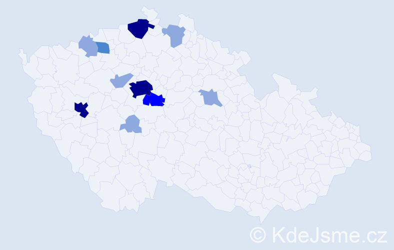 Příjmení: 'Skobla', počet výskytů 26 v celé ČR