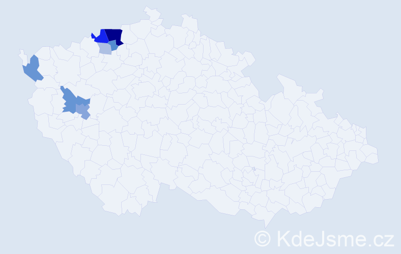 Příjmení: 'Andörferová', počet výskytů 21 v celé ČR