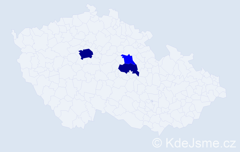 Příjmení: 'Traube', počet výskytů 5 v celé ČR