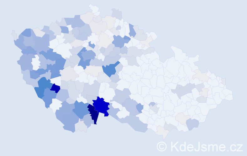 Příjmení: 'Maxa', počet výskytů 813 v celé ČR