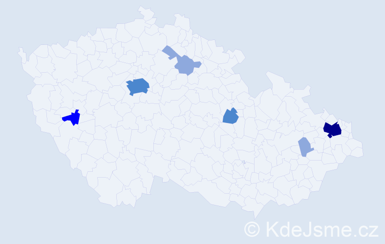 Příjmení: 'Opiela', počet výskytů 19 v celé ČR