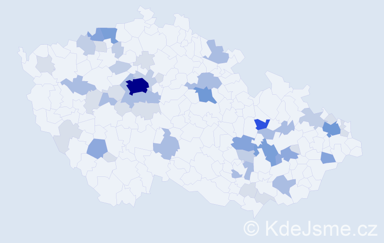 Příjmení: 'Bergová', počet výskytů 144 v celé ČR
