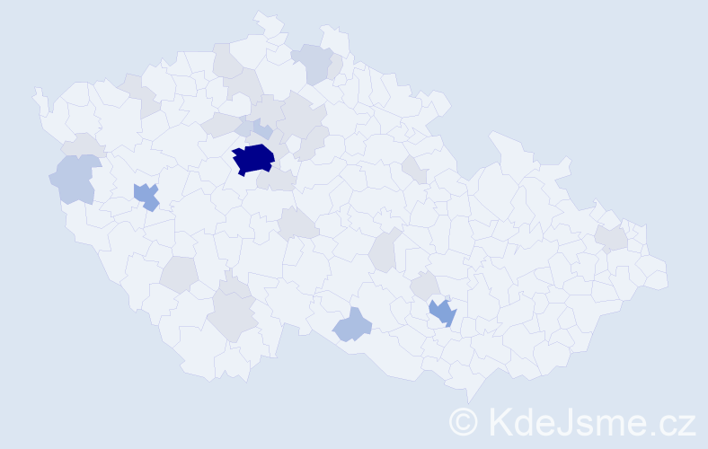 Příjmení: 'Tymkiv', počet výskytů 74 v celé ČR