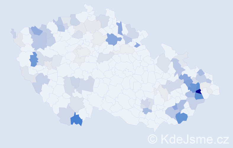 Příjmení: 'Matuš', počet výskytů 244 v celé ČR
