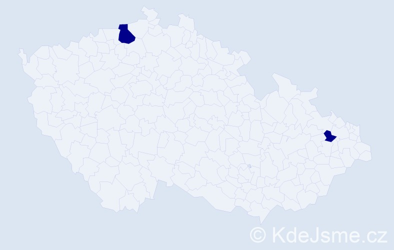 Příjmení: 'Halang', počet výskytů 2 v celé ČR