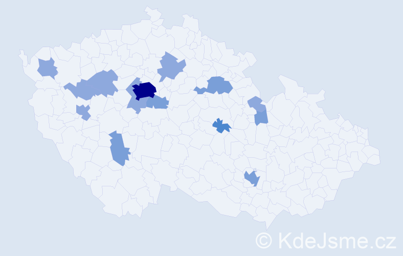 Příjmení: 'Chubyrko', počet výskytů 27 v celé ČR