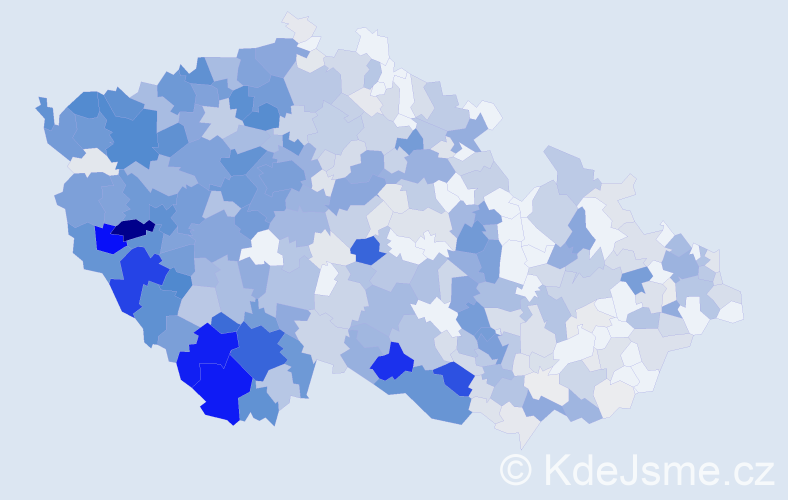 Příjmení: 'Bauer', počet výskytů 2272 v celé ČR